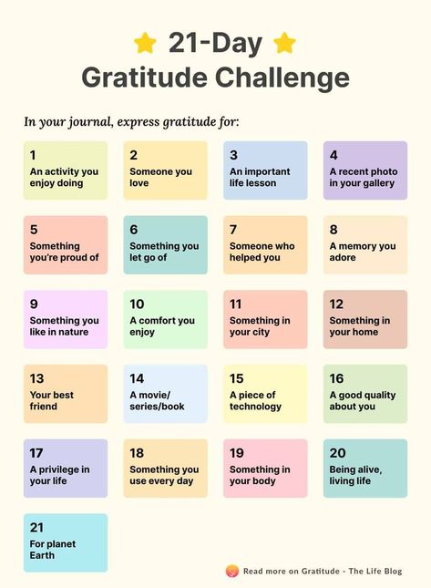 Image with gratitude journal template of 21-day gratitude challenge Ideas, Summer, Montessori, Gratitude, Planners, Motivation, Gratitude Challenge, Gratitude List, Daily Journal Prompts