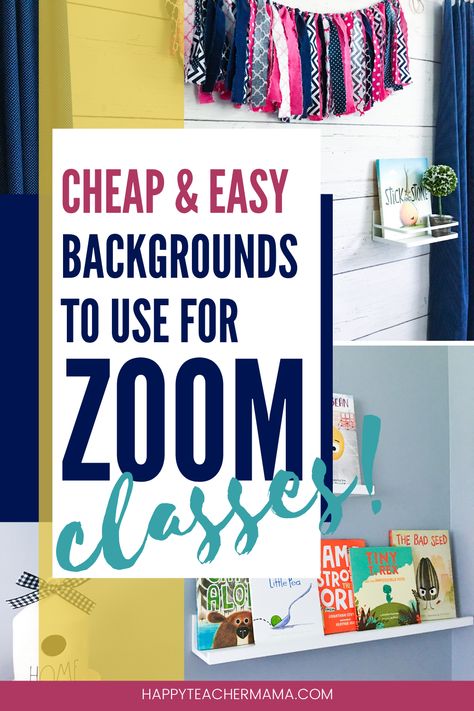 Creating a Zoom background classroom is easier than you might think!  Find 10 cheap and easy DIY ideas to use for your background in your online classes that your students will enjoy seeing.  Your online background for teaching can be as simple or fun as you want it to be.  #onlineteaching Classroom Themes, Ideas, Classroom Setup, Online Classroom, Classroom, Elementary Education, Classroom Background, Online Teaching, Classroom Community