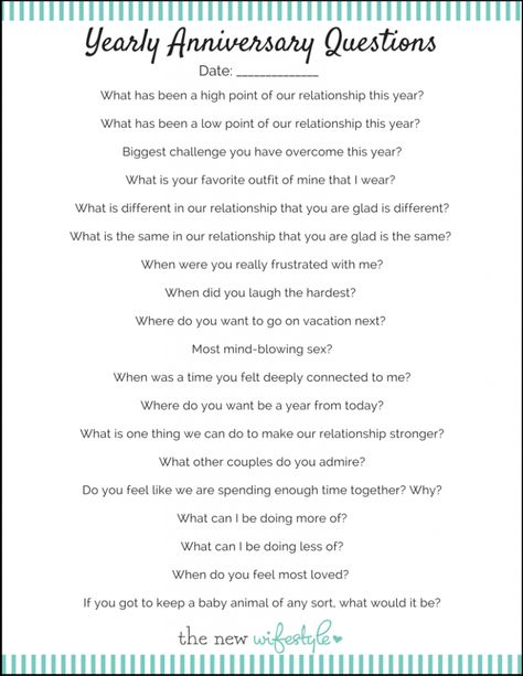LOVE THIS! Questions to ask each year on your wedding anniversary! Valentine's Day, One Year Anniversary, Marriage Advice, Inspiration, Dating Anniversary Gifts, Marriage Tips, Year Anniversary Gifts, Anniversary Ideas Activities, Anniversary Ideas For Her