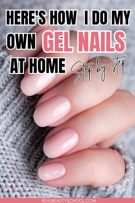 gel nails Gel Nails Step By Step, Gel Nails With Tips, Diy Shellac Nails, Gel Nails Tips, Take Off Gel Nails, Gel Nails Tutorial, Shellac Nails At Home, Home Gel Nail Kit, Nails Step By Step