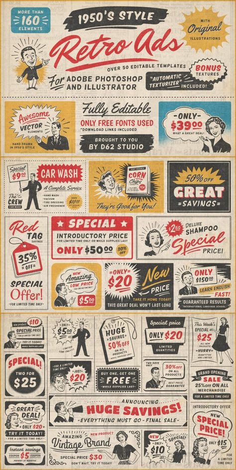 Retro, Retro Vintage, Web Design, Collage, Vintage Graphic Design, Vintage Ads, Vintage, Retro Ads, Vintage Graphics