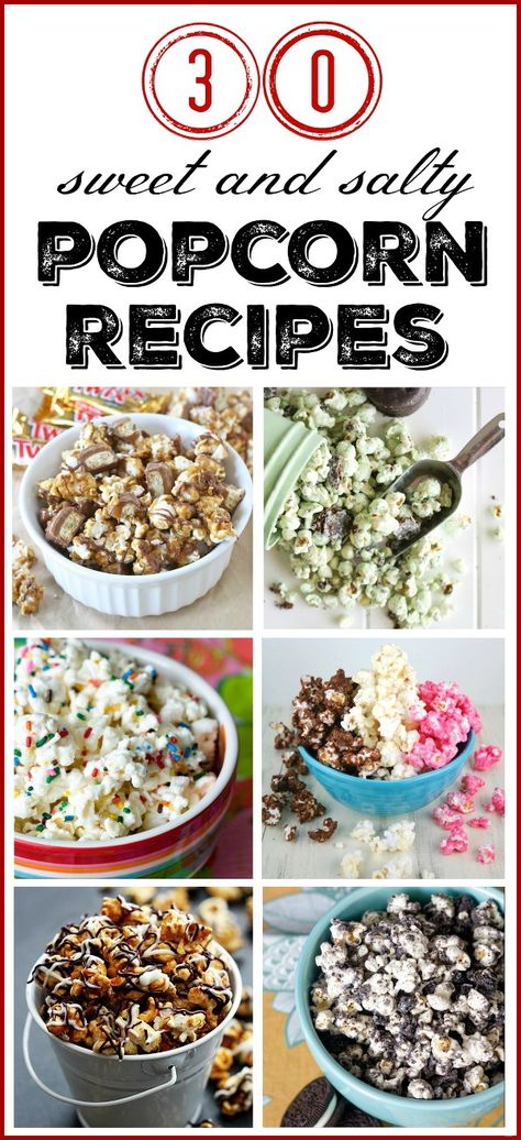 30 sweet and salty popcorn recipes Snacks, Popcorn, Sweet Popcorn, Popcorn Recipes Sweet, Sweet And Salty, Popcorn Treats, Popcorn Recipes Savory, Salty Popcorn Recipe, Popcorn Snacks