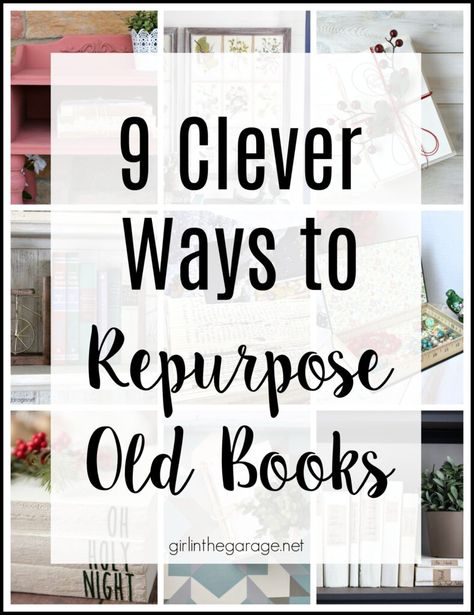 Diy, Garages, Crafts, Recycling, Upcycling, Diy Furniture, Upcycled Home Decor, Diy Repurposed Books, Upcycle Books