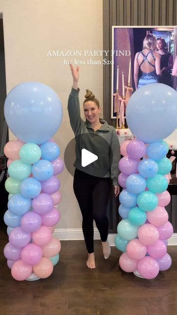 355K views · 20K likes | Kristin Miller | Mom of 2 on Instagram: "This would be so cute for your next party! Comment “links” to get this sent directly to your DMs🎈
•
I used 2 packs of balloons to make this design (in the link) but you can make these balloon columns as tall or short as you want!
•
•
#partydecor #balloongarland #balloondecor #partyideas #amazonfinds #balloontutorial #ballooncolumns #balloondesign #babyshower #kidsbirthdayparty #kidspartyideas #birthdayparty #partyideasforkids" Instagram, Kids Birthday Party, Kids Party, Party Themes, Balloons, Party Decorations, Birthday Party, Balloon Decorations, First Birthdays