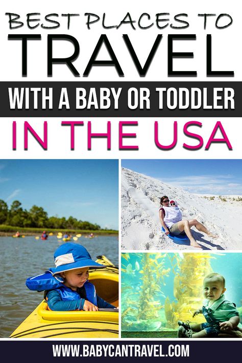 Looking for inspiration on the best places in the US to travel with a baby or toddler? Here are over 20 places in the US that are perfect for travel with babies or toddlers. Some are specifically listed as best places to travel in the US with toddlers and some are both. Time to get inspired! #toddletravel #bestplacestotravel #babytravel Wanderlust, Camping, San Diego, Vacation Ideas, Rv, Traveling With Baby, Best Vacations With Toddlers, Travel With Kids, Family Vacation Destinations