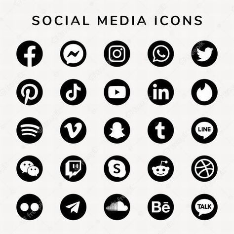Social media icons vector set with facebook, instagram, twitter, tiktok, youtube logos Free Vector Youtube, Logos, Social Media Icons Vector, Logo Facebook, Social Media Icons Free, Social Media Logos, Youtube Logo, Social Media Icons, Social Network Icons