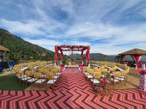 Guest Seating Ideas For Your 2020 Wedding Ceremony! Outdoor, Wedding Decor, Backyard Reception, Backyard Wedding, Wedding Stage Decorations, Wedding Mandap, Indian Wedding Decorations, Ceremony, Indian Wedding Receptions