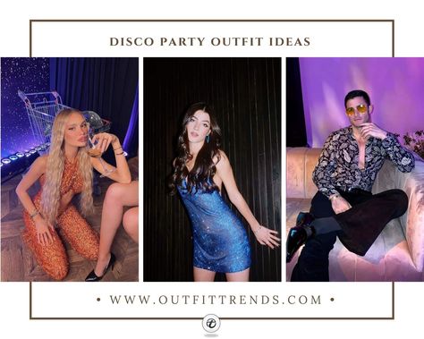 Disco Party Outfits to inspire you so you can be the star of the party! From groovy to retro, there are all types of disco outfits in this collection Outfits, Ideas, Party Outfits, Disco Party Outfit, Disco Party Outfit Ideas, Diy Disco Outfit, Disco Outfit, Disco Party, Disco Look