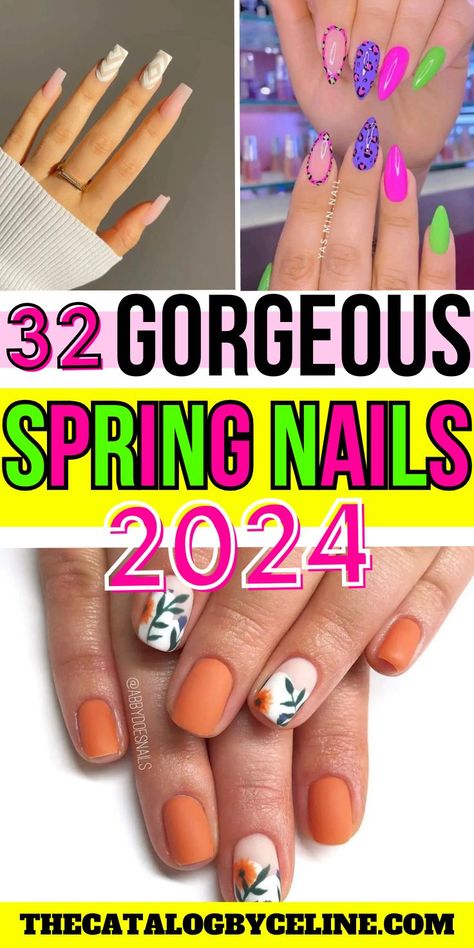 32 Drop Dead Gorgeous Spring Nails You'll be Obsessed With Pink, Pastel, Spring Nail Colors, Spring Nail Trends, Spring Nail Art, Spring Gel Nails Ideas, Cute Spring Nails, Nail Designs Spring, Bright Nail Designs