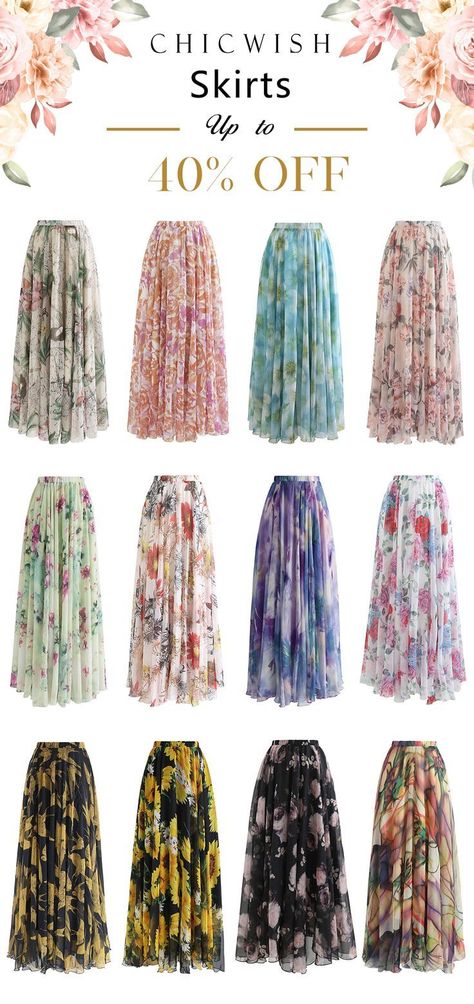 Printed Maxi Skirt in 2022 | Printed maxi skirts, Casual chiffon dress, Unique fashion Outfits, Dresses, Womens Fashion, Printed Maxi Skirts, Chicwish Skirt, Dress Skirt, Printed Maxi, Chiffon Maxi Skirt, Fashion Outfits