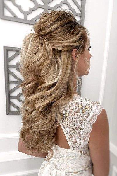 30 Romantic Wedding Hairstyles to Die for! – Annie Shah Wedding Hair Down, Up Dos, Wedding Hairstyles For Long Hair, Wedding Hairstyles Half Up Half Down, Bridal Hair Half Up With Veil, Bridal Hair Half Up Half Down, Bridal Hair Down, Half Up Wedding Hair, Bridal Hair Half Up