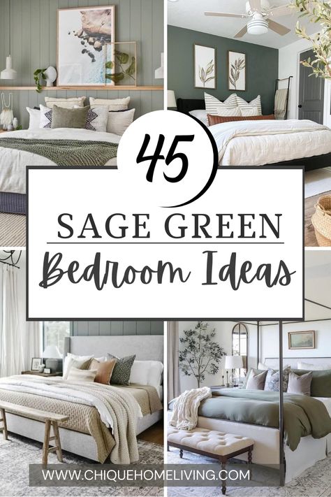 Sage Green Bedding, Sage Green Bedding Ideas, Sage And Gray Bedroom, Light Sage Green Bedroom, Sage And Beige Bedroom, Green Bedroom Colors, Sage And Grey Bedroom, Sage Green Bed, Neutral Green Bedroom