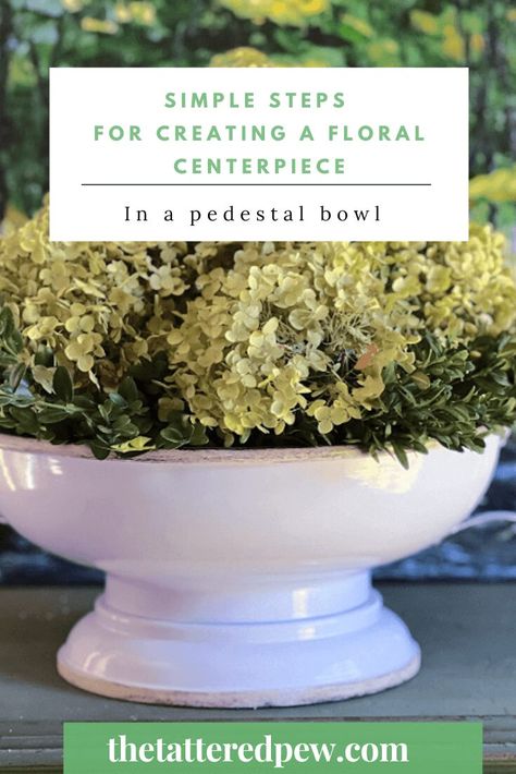 4 Simple Steps to creating a floral centerpiece in a pedestal bowl Decoration, Centrepieces, Design, Crafts, Floral, Everyday Table Centerpieces, Decorative Bowl Centerpiece, Flower Centrepieces, Floral Centerpieces