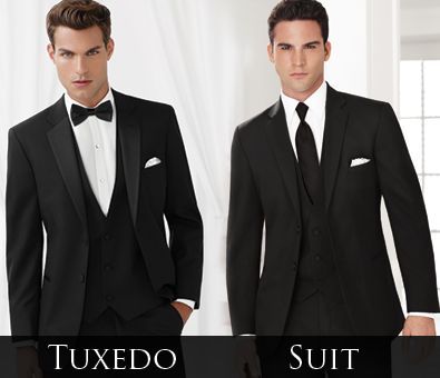 Black 'Essential' Tuxedo vs Black Ceremonia Suit Suits, Wedding Suits, Groom Suit, Mens Wedding Attire, Wedding Suits Men, Groom Wedding Attire, Black Suit Wedding, Bride Suit, Groom Tux