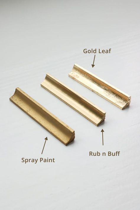 Best Products for Gold Finish Tested: Spray Paint vs Rub ‘n Buff vs Gold Leaf - Hydrangea Treehouse Best Gold Spray Paint, Gold Spray Paint, Gold Spray, Gold Paint, Best Paint Colors, Rubs, Spray, Rub And Buff, Rub N Buff