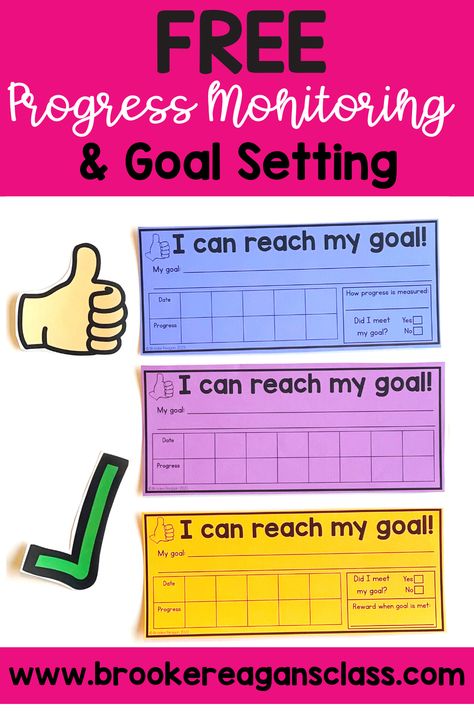 Pre K, Organisation, Reading, Ideas, Goal Setting Elementary, Goal Setting For Students, Student Goal Setting Sheet, Progress Monitoring Math, Special Education Elementary
