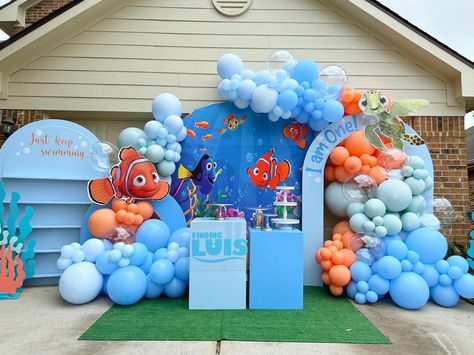 Finding Nemo Baby Shower, 2nd Birthday Party For Boys, 2nd Birthday Parties, 1st Birthday Party Themes, 1st Birthday Party Ideas For Boys, 1st Birthday Boy Themes, Baby Birthday Party Theme, First Birthday Party Themes, Finding Dory Birthday Party