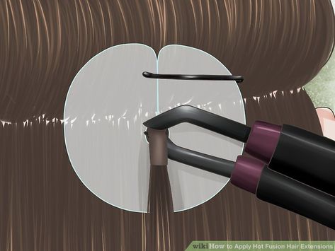 How to Apply Hot Fusion Hair Extensions: 5 Steps (with Pictures) Make Up Tricks, Extensions, Keratin Bond Extensions, How To Apply, Nano Hair Extensions, Hair Extensions Tutorial, Keratin Extensions, How Do You Remove, Fusion Hair Extensions