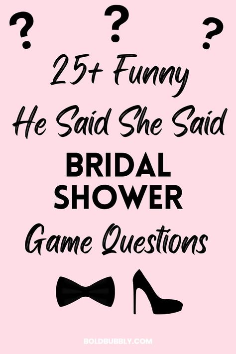 he said she said bridal game Wedding Games, Bridal Shower Games, Bridal Shower Games Funny, Bridal Shower Question Game, Bridal Shower Questions, Couple Shower Games, Wedding Shower Games, Couples Bridal Shower, Shower Games