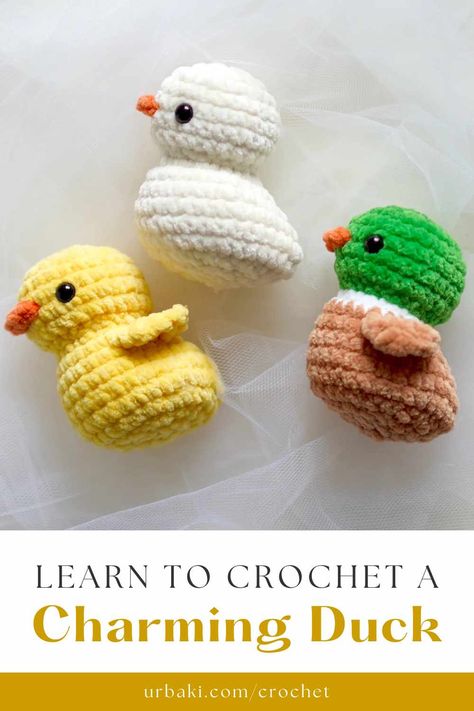 In the world of crafting, amigurumi has gained immense popularity due to its charm and versatility. These adorable crocheted stuffed toys have captured the hearts of crafters and enthusiasts worldwide. If you're a beginner looking to dip your toes into the world of amigurumi, we have the perfect project for you - a cute crochet duck! In this tutorial, we will guide you through creating your very own little ducky without the need for any sewing. With just a few basic crochet techniques... Crochet, Amigurumi Patterns, Crochet Animal Patterns, Crochet Animals Free Patterns, Crochet Toys, Crochet Amigurumi Free, Crochet Patterns Amigurumi, Crochet Amigurumi, Easy Crochet Animals
