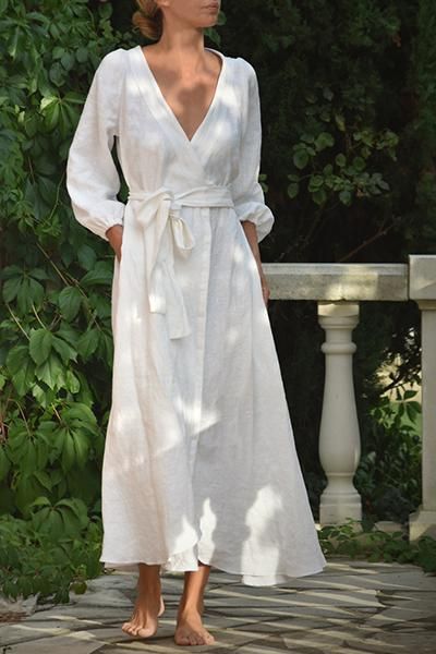 Luxe Provence Lifestyle - Effortless Chic Slow Fashion Made In Provence – Page 4 – Luxe Provence - A Slow Fashion Brand from the South of France Women's Dresses, White Linen Dresses, Linen Dresses, Linen Dresses Elegant, Linen Wrap Dress, Linen Dress, Linen Dress Outfit, Linen Style, Linen Wedding Dress