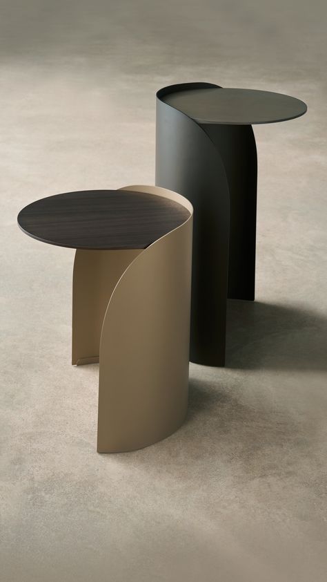 Form Design, Modern Table Base, Table Base Design, Contemporary Side Tables, Metal Furniture Design, Furniture Design Table, Side Table Design, Furniture Side Tables, Metal Side Table
