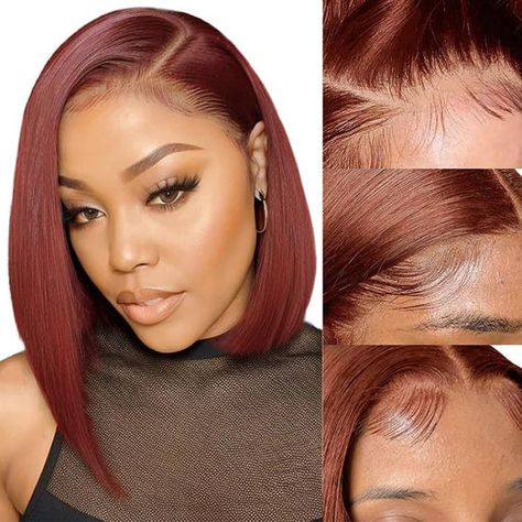 BOB WIGS Curls, Bob Lace Front Wigs, Lace Front Wigs, Bob Wigs, Wigs, Lace Front, Curl Pattern, Reddish Brown, Hairdo