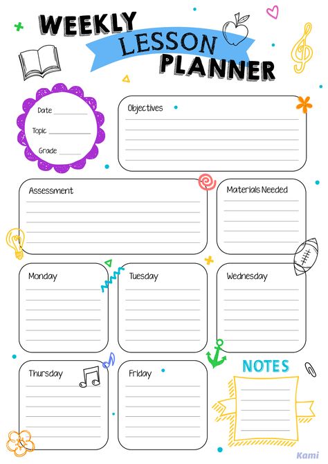 Worksheets, Ideas, English, Pre K, Weekly Lesson Plan Template, Lesson Plan Organization, Lesson Planner, Teacher Planning, Blank Lesson Plan Template