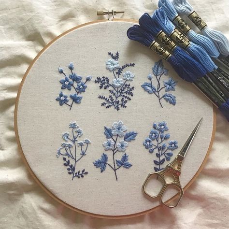 Vintage Embroidery, Embroidery Designs, Modern Embroidery, Contemporary Embroidery, Basic Embroidery Stitches, Embroidery And Stitching, Floral Embroidery Patterns, Embroidery Patterns Vintage, Embroidery Flowers Pattern