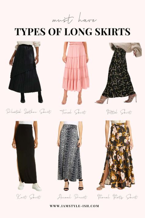 Long Skirts, Types Of Skirts, Skirt Lengths, High Waisted Maxi Skirt, High Waisted Maxi Skirt Outfit, Long Skirts For Women, Women's Clothing, Tiered Skirt Outfit, Long Skirt Outfits For Summer