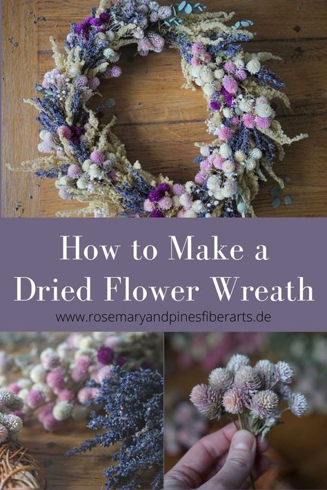 Diy Dried Flower Arrangement, How To Preserve Flowers, Dried Flowers Diy, Dried Flowers Crafts, Dried Wreath, Dried Flower Wreaths, Dried Floral Wreaths, Dried Flower Arrangements, How To Make Wreaths