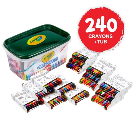 AmazonSmile: Crayola 240 Crayons, Bulk Crayon Set, 2 of Each Color, Gift for Kids, Ages 3, 4, 5, 6, 7: Toys & Games Crayola Crayons, Crayon Set, Crayon, Bulk Crayons, Crayola, Toddler Crayons, Coloring For Kids, Color Activities, Cute School Supplies