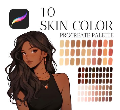 Colour Palettes, Inspiration, Skin Palette, Skin Tone Palette Digital Art, Skin Color Palette, Procreate, Color Palette, Color Palettes, Different Skin Tones
