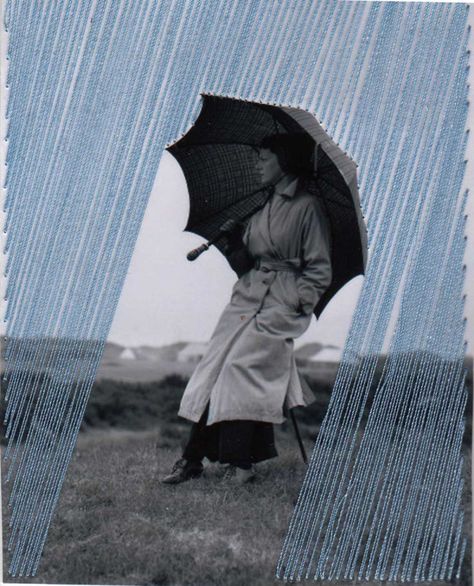 raining / umbrella - Stitching Photographs: embroidery + photography by Diane Meyer