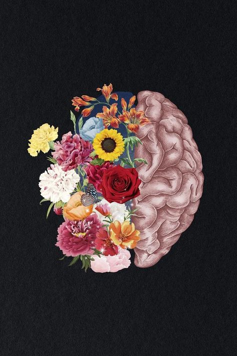 Art, Mixed Media, Inspiration, Collage, Brain Illustration, Brain Poster, Mixed Media Illustration, Brain Painting, Brain Art