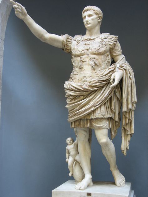 Gaius Julius Caesar Octavianus ; Augustus Caesar) 63 b.c.–a.d. 14, first Roman emperor 27 b.c.–a.d. 14: reformer, patron of arts and literature; heir and successor to Julius Caesar. 2. a title of office given to rulers of the Roman Republic after Octavianus. 3. a male given name. Rome, Romans, Roman, Julius Caesar, Emperor Augustus, Roman Emperor, Italia, Augusta, Sanat