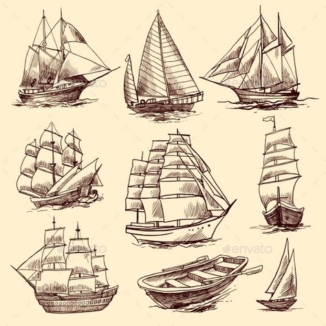 Croquis, Origami, Pirate Ship Drawing, Ship Paintings, Boat Art, Ship Art, Ship Drawing, Boat Drawing, Ship Sketch