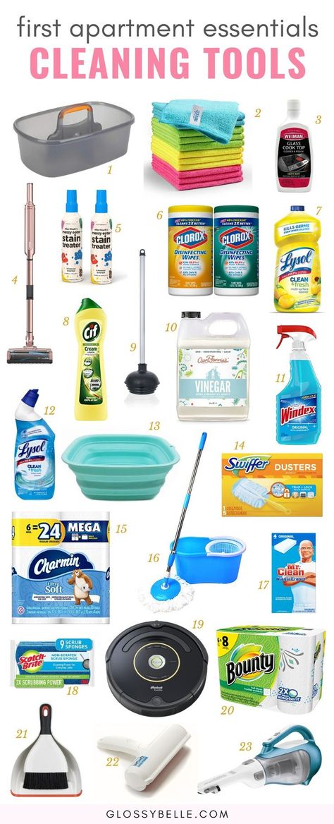 Household Cleaning Tips, Organize Cleaning Supplies, Bathroom Cleaning Supplies, Cleaning Items, Cleaning Caddy Essentials, Best Cleaning Products, Household Cleaning Products, Cleaning Household, Bathroom Essentials Checklist