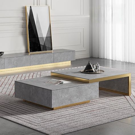 Modern Square Coffee Table, Contemporary Coffee Table, Coffee Table Square, Coffee Table Living Room Modern, Stone Coffee Table, Coffee Table With Storage, Extendable Coffee Table, Coffee Table Design, Dining Table