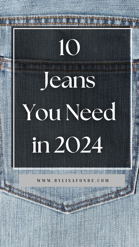 10 jeans that will be trendy in 2024. Denim trends for 2o24. Best jeans for women in 2024. Best Jean styles for 2024. Jeans, Good Jean Brands, Best Jeans For Women, Best Jeans, Express Jeans, Denim Hacks, 10 Jeans, Jean Trends, Jean Types