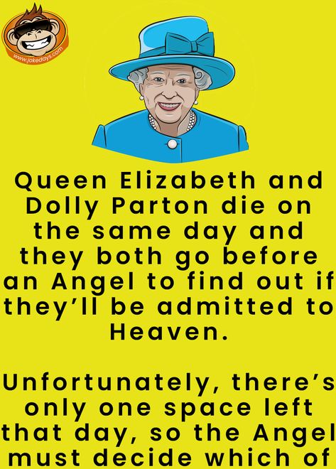 Queen Elizabeth in Heaven Quotes, Humour, Indiana, Jokes, #fails, Queen Elizabeth, Twisted Humor, Long Jokes, Jokes And Riddles