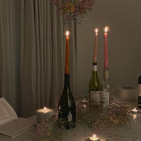 Wines, Candle Holders, Candles, Candle Aesthetic, Candlelit, Red Candles, Candlelight, Candle Light Dinner, Candle Dinner