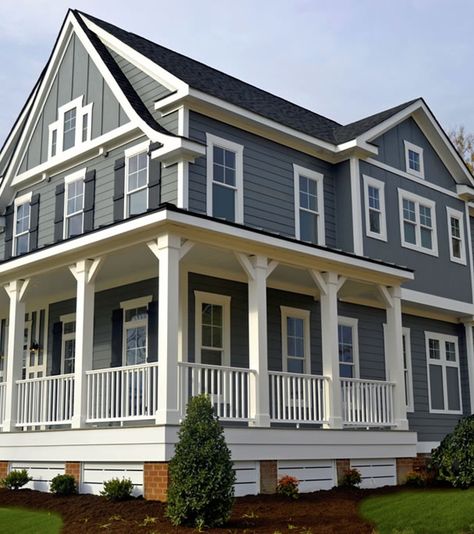 28 of the Most Popular House Siding Colors | Allura USA Exterior, Ideas, Siding Styles, Siding Colors, Siding Colors For Houses, Exterior Siding, Siding, Cement Siding, White Exterior Houses