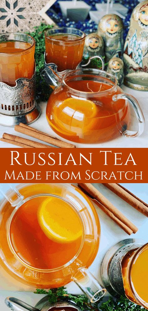 Russian Tea Recipe (Video) Brunch, Smoothies, Spiced Tea Recipe Tang, Spiced Tea Recipe With Tang, Best Russian Tea Recipe, Russian Tea Recipe Tang, Spiced Tea Recipe, Spice Tea Recipe, Tea Recipes
