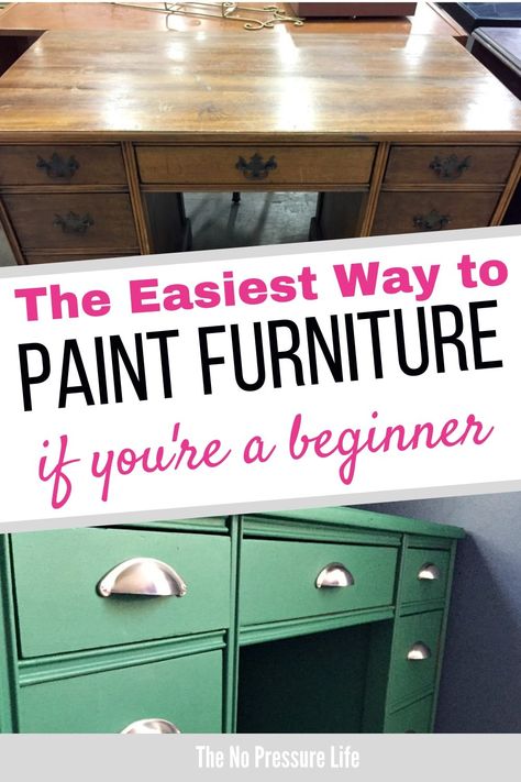 I learned how to paint wood furniture and it's so easy with this step-by-step tutorial! Give your second hand furniture a makeover with these simple tips. #diycrafts #paintedfurniture