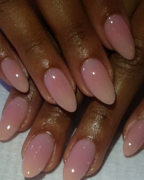 Manicures, Nail Manicure, Pink Ombre Nails, Best Acrylic Nails, Almond Acrylic Nails, Neutral Nails, Natural Nails, Nail Inspo, Pretty Nails