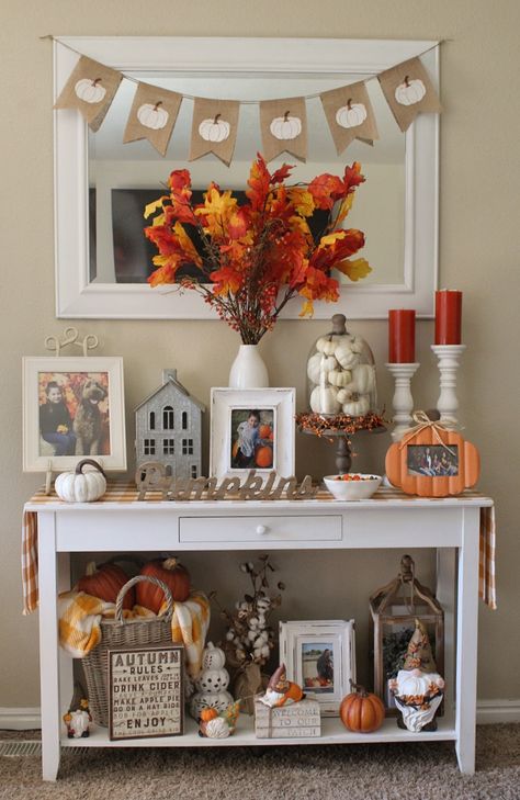 Halloween, Design, Winter, Autumn Decorating, Decoration, Fall Entry Table Decor, Fall Side Table Decor, Fall Thanksgiving Decor, Fall Table Decor