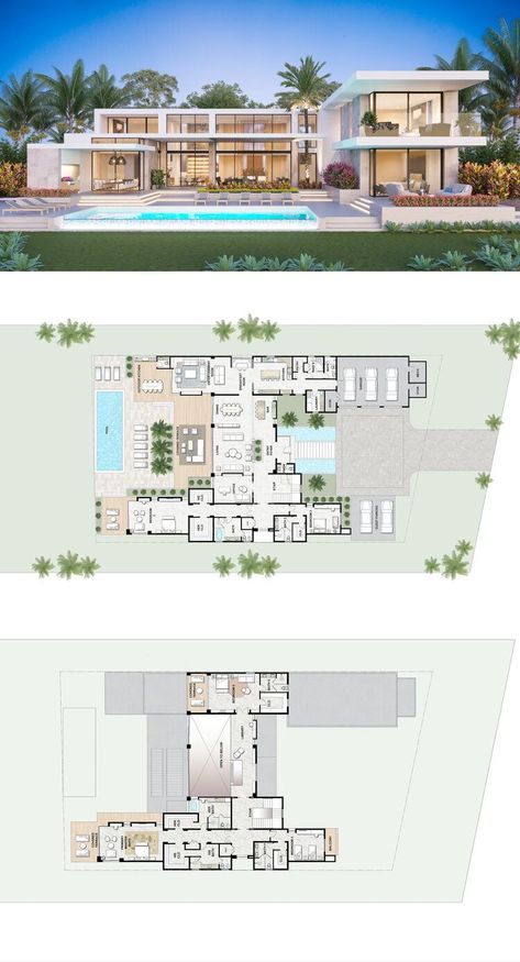 Architectural House Plans, Architectural Design House Plans, Mansion Floor Plan, Mansion Floor Plans, Architectural Floor Plans, One Floor House Plans, Luxury House Floor Plans, Modern House Floor Plans, House Plan Gallery