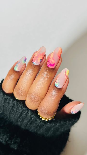 Brittney Ellen on Instagram: "very into these smokey marble nails 🍭💕🦋💛 products used: @chinaglazeofficial holy sugar, sweeta than suga, sugar junkie, kid in a candy store @lightslacquer barry, clueless shop through the link in my bio or use code BRITTNEY for 10% off @lightslacquer 🤍 • • #springnails #marblenails #marblenailsart #marblenailart #smokenails #smokeynailart #y2knails #gradientnailart #ombrenails #ombrenailart #boldnails #swirlnails #swirlnailart #funkynails #funnails #colorfulnails #multicolornails #nailtrend #nailtrends #trendynails #summernails" Bright Nails, Bright Nail Designs, Bright Nail Art, Nail Inspo, Nails Inspiration, Nail Colors, Summery Nails, Creative Nails, Classy Nails