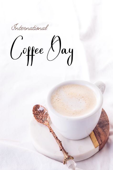 Celebrate International Coffee Day! National Coffee Day, International Coffee, International Coffee Organization, Holidays And Events, Coffee Drinkers, Favorite Drinks, Coffee Lover, Coffee Beans, Coffee Drinks